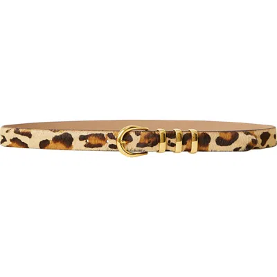 B-low The Belt Kad Genuine Calf Hair Belt In Leopard Gold