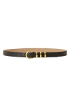 B-low The Belt Kad Leather Belt In Black Gold