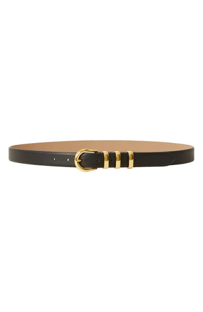 B-low The Belt Kad Leather Belt In Black Gold