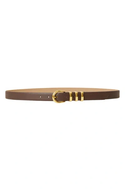 B-low The Belt Kad Leather Belt In Chocolate Gold
