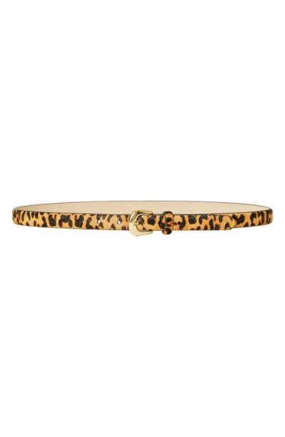B-low The Belt Kennedy Mini Genuine Calf Hair Belt In Cheetah Gold