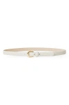 B-low The Belt Kennedy Mini Leather Belt In Neutral