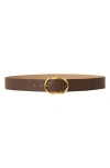 B-low The Belt Kyra Leather Belt In Chocolate Gold