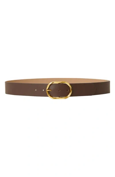 B-low The Belt Kyra Leather Belt In Chocolate Gold