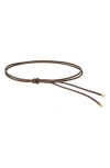 B-low The Belt Libby Woven Leather Belt In Chocolate Gold