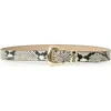 B-low The Belt Milan Python Print Leather Belt