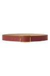 B-low The Belt Milla Leather Belt In Maroon Gold