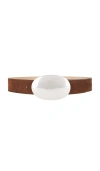 B-low The Belt Myra Nubuck Belt In Mocha & Silver
