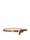 B-low The Belt Python-print Knot Belt In Brown