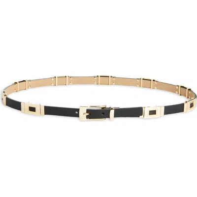 B-low The Belt Roma Leather Belt In Black Gold