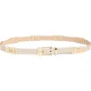 B-low The Belt Roma Leather Belt In Bone Gold