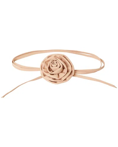 B-LOW THE BELT B-LOW THE BELT ROSETTE LEATHER WRAP BELT