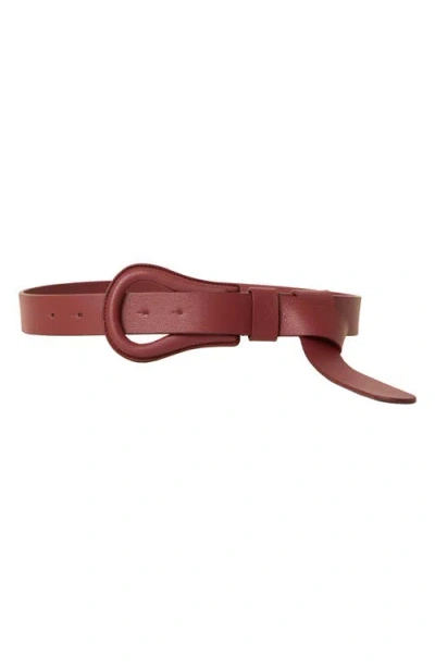 B-low The Belt Ryder Leather Wrap Belt In Maroon
