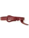 B-low The Belt Ryder Leather Wrap Belt In Red