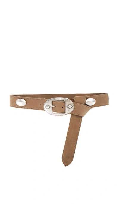 B-low The Belt Tucker Concho Nubuck Belt In 灰褐色 & 银色