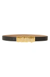 B-low The Belt Vesna Leather Belt In Black Gold