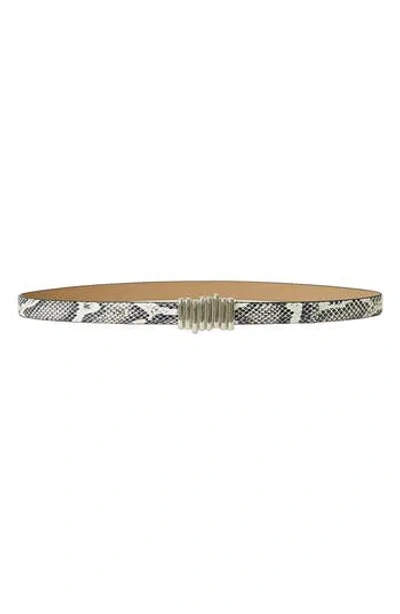 B-LOW THE BELT B-LOW THE BELT VESNA MINI PYTHON PRINT LEATHER BELT