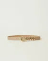 B-low The Belt Women's Bennet Leather Belt In Beige Gold In Burgundy