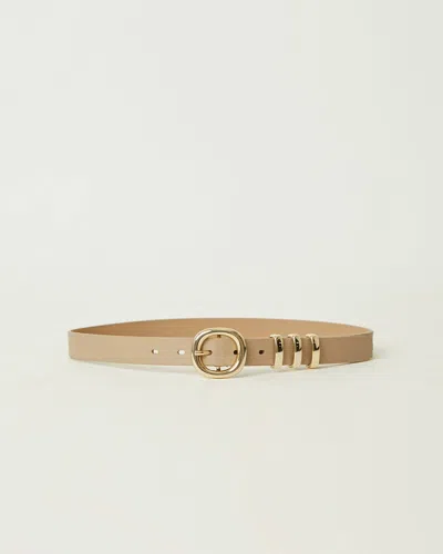 B-low The Belt Women's Bennet Leather Belt In Beige Gold In Burgundy