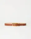 B-low The Belt Women's Charlie Leather Belt In Brandy/gold In Multi