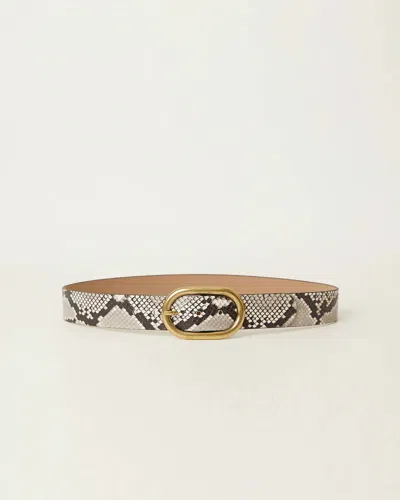 B-low The Belt Women's Kian Python Leather Belt In White Brass