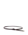 B-low The Belt Libby Woven Leather Belt In Chocolate Gold