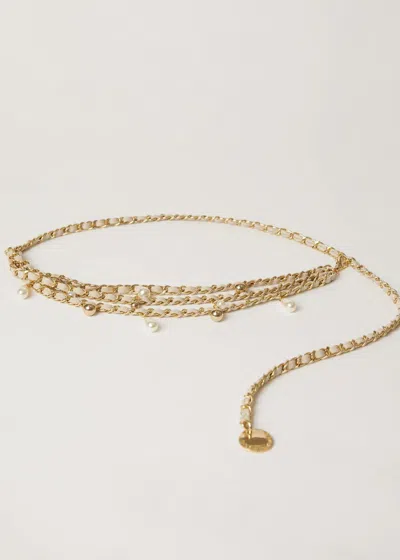 B-low The Belt Women's Madelyn Chain Belt In Bone Gold In Multi