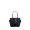 B. May Bags Women's Medium Pocket Tote Bag In Jet Emb Gator In Multi
