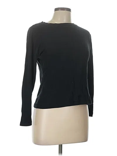 Pre-owned B. Moss Long Sleeve Top Black Boatneck Tops