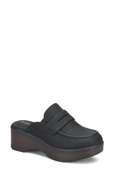 B O C By Børn Amabella Faux Leather Mule In Black Nubuck