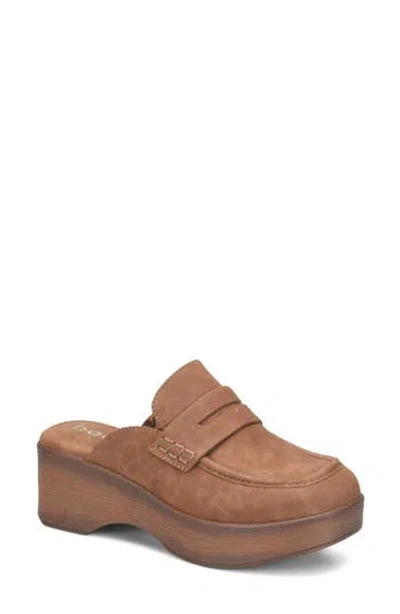 B O C By Børn Amabella Faux Leather Mule In Brown Nubuck