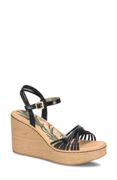 B O C By Børn Catalina Platform Wedge Sandal In Black