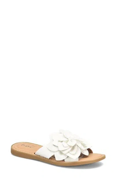 B O C By Børn Kasia Flower Slide Sandal In White