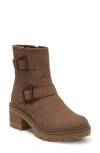 B O C By Børn Monika Platform Moto Bootie In Taupe Nubuck