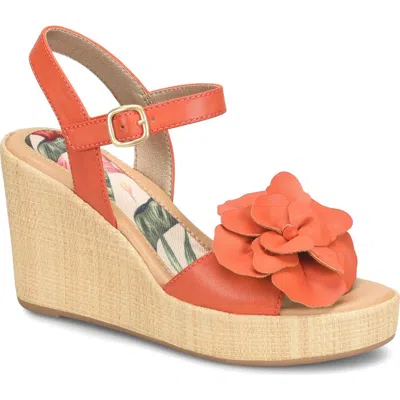 B O C Estella Wedge Sandal In Orange
