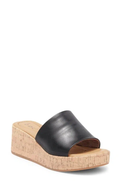 B O C Savia Platform Wedge Sandal In Black