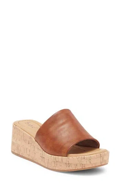 B O C Savia Platform Wedge Sandal In Dark Tan