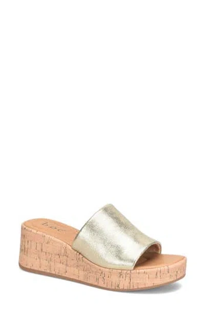 B O C Savia Platform Wedge Sandal In Gray