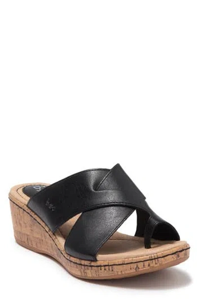 B O C Summer Crisscross Wedge Sandal In Black