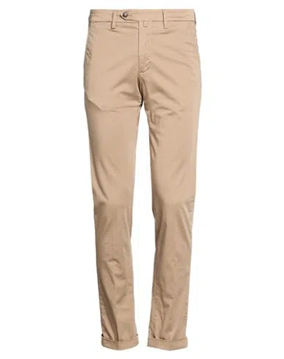 B Settecento Man Pants Beige Size 31 Cotton, Elastane, Organic Cotton In Brown