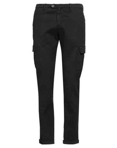 B Settecento Man Pants Black Size 34 Cotton, Elastane