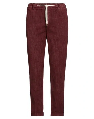B Settecento Man Pants Brick Size 34 Cotton, Elastane