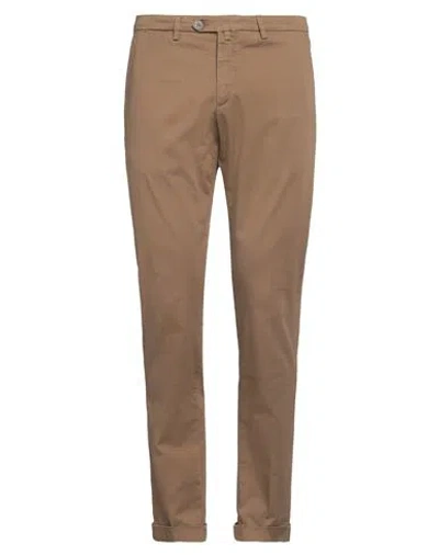 B Settecento Man Pants Camel Size 35 Cotton, Elastane In Beige