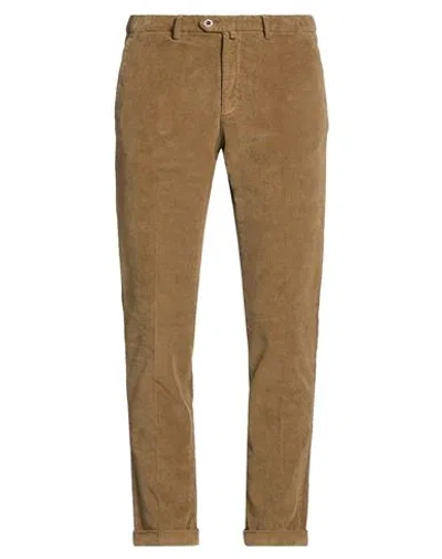 B Settecento Man Pants Camel Size 36 Cotton, Elastane In Brown