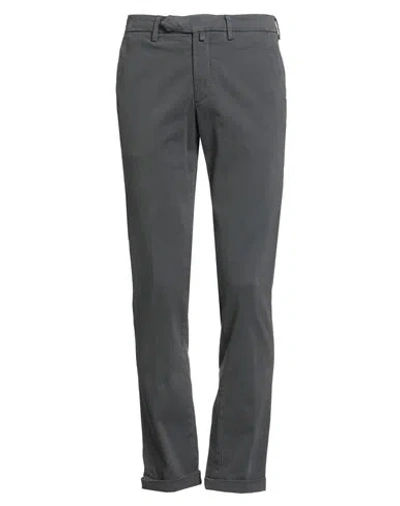 B Settecento Man Pants Charcoal Size 31 Cotton, Elastane In Gray