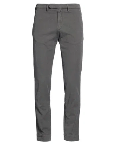 B Settecento Man Pants Charcoal Size 33 Cotton, Elastane In Gray