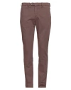 B Settecento Man Pants Chocolate Brown Size 35 Cotton, Polyester, Elastane