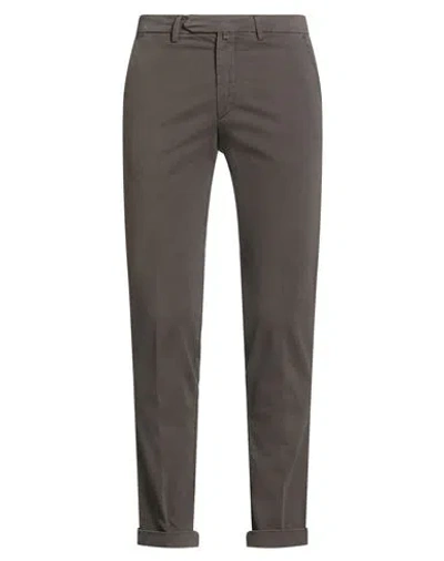 B Settecento Man Pants Dark Brown Size 32 Cotton, Elastane