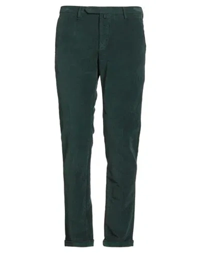 B Settecento Man Pants Green Size 34 Cotton, Elastane