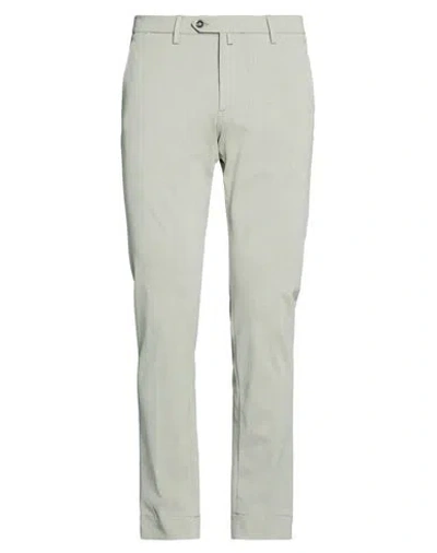 B Settecento Man Pants Green Size 35 Cotton, Polyamide, Elastane In Gray